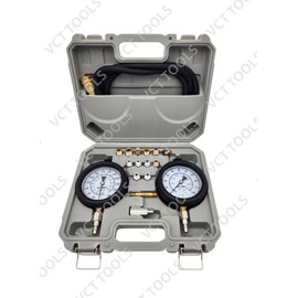 VCT Engine & Transmission Oil Pressue Test Kit, High Pressure: 0-400psi Low Pressure: 0-100psi for Engine and Trasnmission Diagnostics