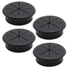 Tomedeks 4 Pack Black 61mm x 50mm x 23mm Desk