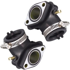 Amavoler GY6 125cc 150cc Carburetor Intake Manifold Pipe Aftermarket Replacement Parts Fits For 152QMI 157QMJ Engine Chinese Scooter Moped ATV Go-Kart. (2 Pcs)