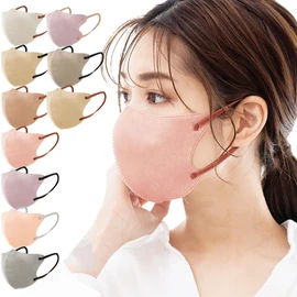 millarouge 3D Mask, Three-dimensional Mask, Non-woven Fabric, Healthy Color, Non-woven Fabric, Color, Three-dimensional, Disposable, Small Face, Bi-Color, Cheek, Summer Use, Thin Type, Does Not Hurt