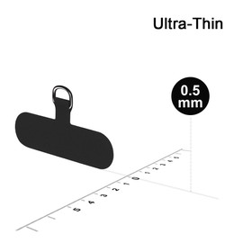 COCASES Crossbody Phone Lanyard Strap with Patch, Adjustable Nylon Neck Strap Necklace Phone Compatible with Most Smartphones (Black*2 & Black+White)