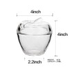 Mozacona GLass Relief Apple Sugar Bowl Candy Dish Food Storage