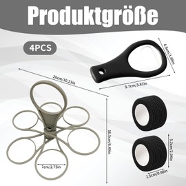 1 Drink Carrier with Handle, 1 Foldable Bottle Opener and 2 Chair Leg Protectors, Practical Drink Holder Foldable for Outdoor, Camping and Party