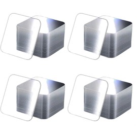 200PCS Double Sided Adhesive Pads, Waterproof Clear Wall Sticky for Hanging, Pre-Cut Mounting Squares Tape for Tile Papers Metals Door Glass Wood, Sticky Tabs for Wall Hanging Shower Carpet Fixing