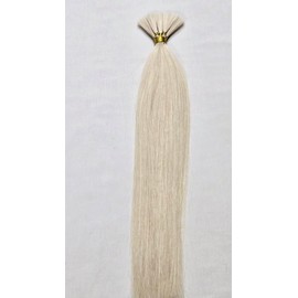 Hair Faux You 22" 100 grams, Double Drawn,10 Bundles,100% Human V-light Bulk Hair Extensions (Loose Hair) #60 White Blonde (Slightly Golden)