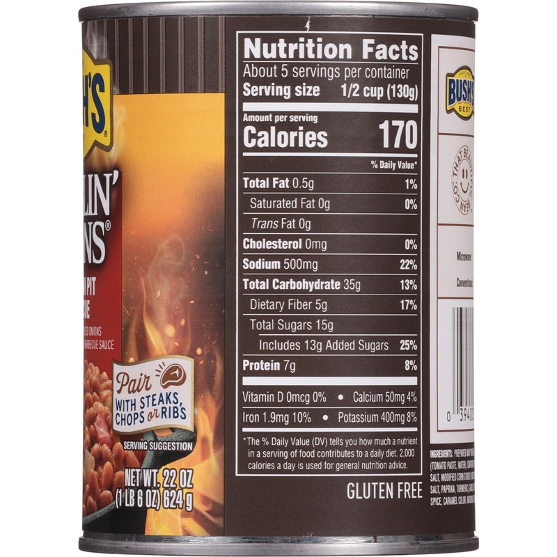 Bush's Southern Pit Barbecue Grillin' Beans, 22 OZ. (Pack of