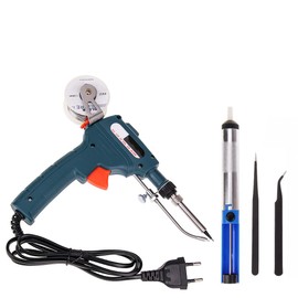 Soldering Iron Kit, 60W Electric Soldering Gun Welding Tools with Tweezers/Desoldering Pump/Tin Wire for Jewelry, DIY and Circuit Board Repair (External Heat)