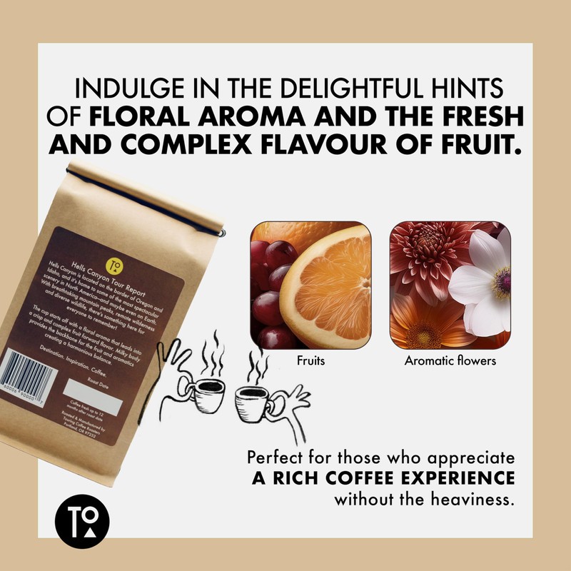 Touring Coffee Roasters Hells Canyon Ethiopian Coffee Whole Beans Medium
