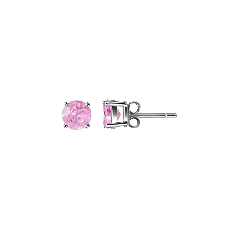 Franki Baker Tiny Natural Pink Round Sapphire Gemstone & Sterling