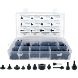 Surtido de 160 piezas de parachoques de goma negra automotriz, tope de goma compatible con GM Ford y Chrysler Reemplazar 20030, 8210, se adapta a muchos modelos