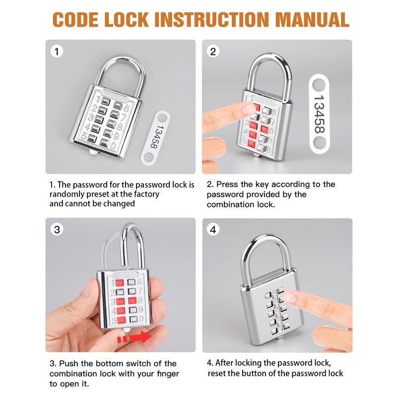 TEMEILI Round Door Handle Locking Device, Door Handle Lock Cover,