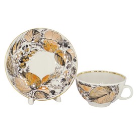 Lomonosov Porcelain Tea Set Cup and Saucer My Garden 2 pc