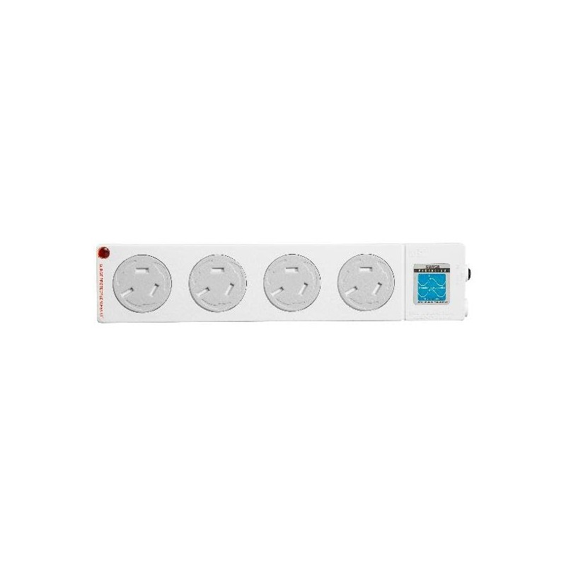 HPM 4 Outlet Surge Protected Powerboard Child Safe