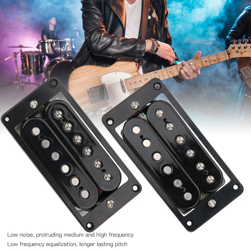 2Pcs Pickup Set Alnico 5 for Guitar Bridge Durable Musical