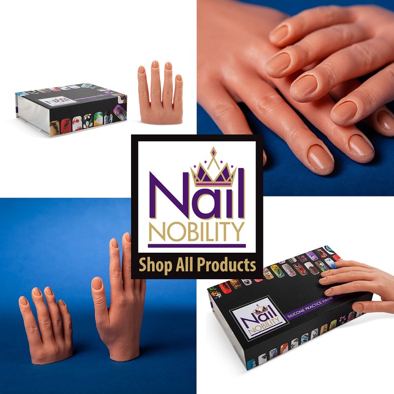 Professional Silicone Practice Hand for Acrylic Nails by Nail Nobility