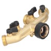 G3/4 4‑Way Water Hose Splitter Garden Hose Adapter Watering Connector
