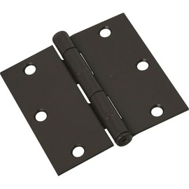 National Hardware N830-203 3-1/2 Square Corners Oil Rubbed Bronze Door Hinge