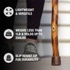 Brazos Rustic Wood Walking Stick, Hickory, Traditional Style Handle, for