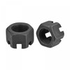 sourcing map M20x1.5mm Hexagon Slotted Nut, Grade 4.8 Carbon Steel
