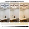 CXGLEAMING 11.8" Dimmable Crystal Chandelier Modern Crystal Ceiling Light Fixture