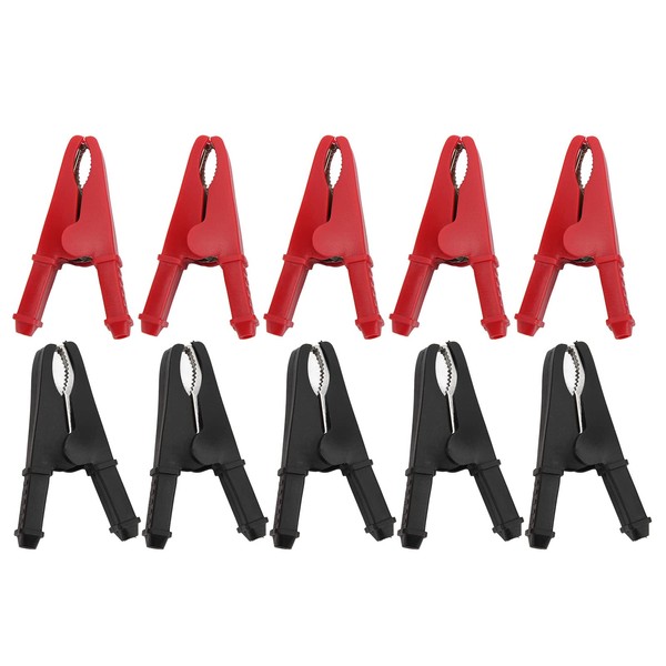 10 Uds Clip de Prueba eléCtrico PVC LatóN Aislado Pinza