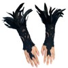 HOMELEX Women Black Lace Feather Gloves Witch Angel Costume Accessories