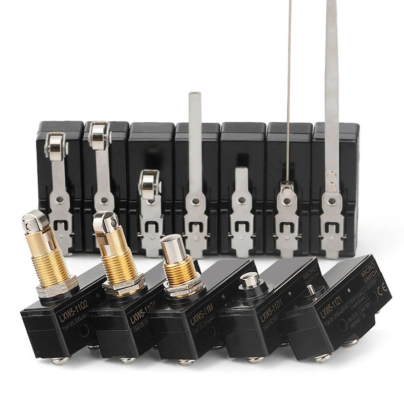 2-Pack Micro Limit Switch with Plunger 15A 250V 1NO 1NC