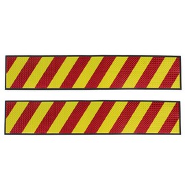 Sourcingmap 2 Pcs Car Decoration Yellow Red Stripe Print Reflected Stickers