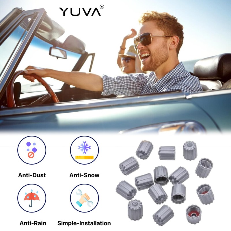 10 pcs Tyre Valve Stem Caps, Plastic Wheel Tyre Valve
