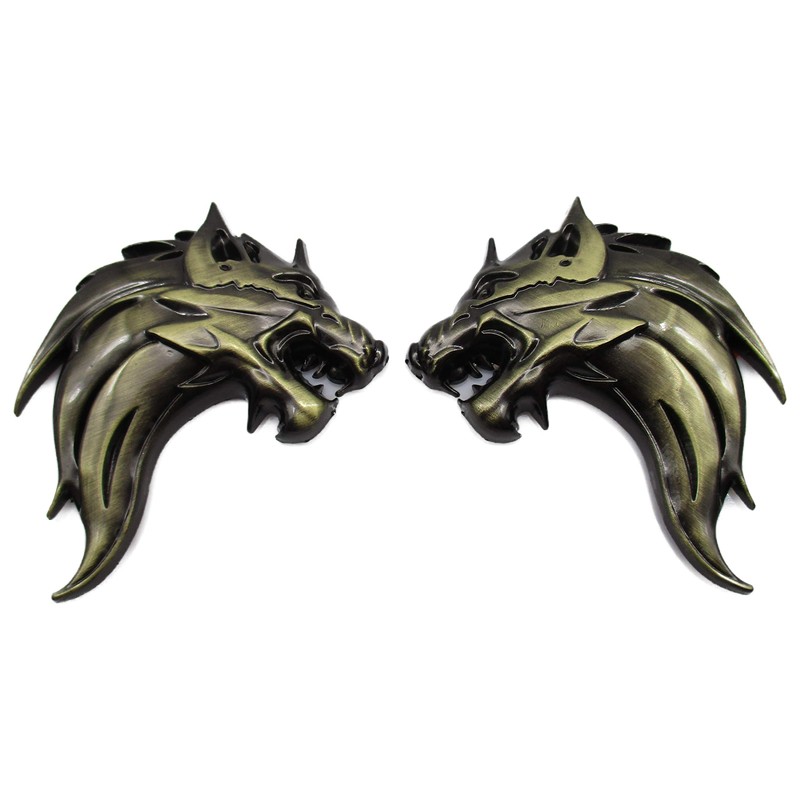 3D 3D Sticker Wolf Wolf Emblem Metal Left Right Easy