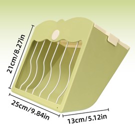 AIMALL Dual Use Rabbit Guinea Pig Hay Feeder Rack 8.27x9.84x5.12in Large Capacity 3500ml Anti-Waste Wall Mounted Grass Holder for Small Animals Cage