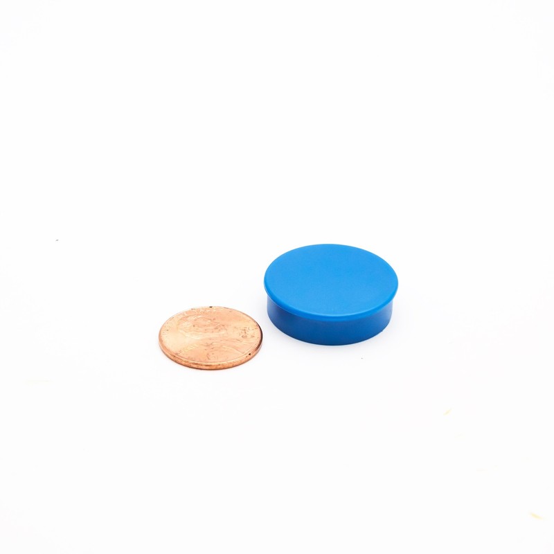 Bullseye Office 24 Round Green Fridge Magnets, Button Shaped, Small