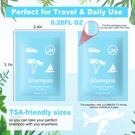 fafortune Travel Size Shampoo Bulk,Green Tea Scent,0.28 fl oz (8ml) Shampoo Mini Small,Hotel Supplies Bulk for Guests Airbnbs Homes Resorts Offices (pack of 50, green tea)