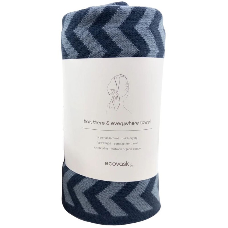 Ecovask Travel Towel & Hair Wrap - Organic Cotton, Original