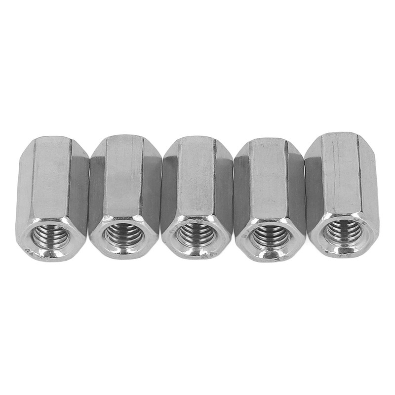 20PCS Hex Coupling Nuts 304 Stainless Steel Long Fine Thread
