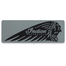 Indian Motorcycle Company Headdress Metal Sign - Vintage Indian Motorcycle Sign for Garage or Man Cave