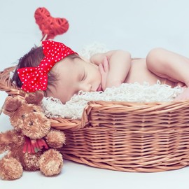 ZCYYYS Baby Valentine's Day Headband Bowknot Pink Red Love Heart Hairband Hair Bow Kids Toddler Bow Headbands Headwrap Hair Accessories TSFD62 (Red, One Size)