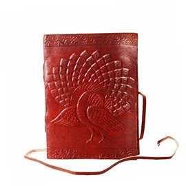 Purpledip Leather Journal 'Rain Dance': Handmade Travel Diary Vintage Notebook (11297)