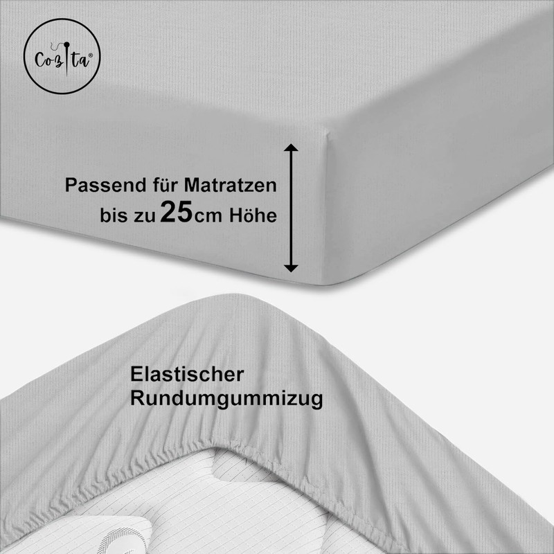 Cozita Basics Fitted Sheet 90 x 200 cm - 100%