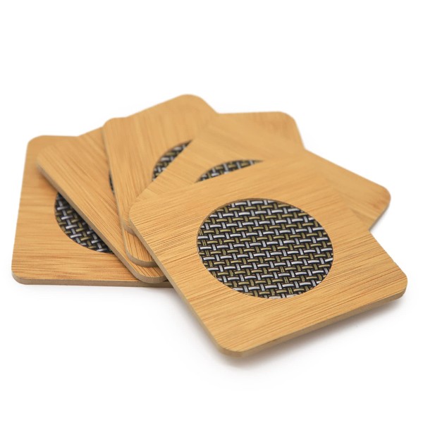 TOSSOW Bamboo Coasters Stylish Lightweight Bamboo Tea Holder Insulation Pad