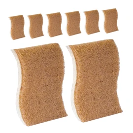 Healeved 8pcs Natural Pulp Dish Cleaning Sponges Reusable Scrubber for Kitchen Efficient Wiping and Dish Washing Compact and Design Multi-Purpose Use