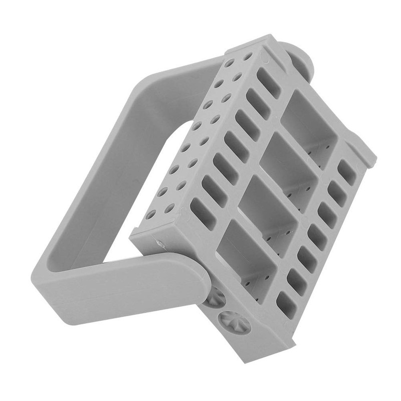 16Holes Manicure Drill Bits Holder,Nail Polishing Heads Display Case,Nail Drill