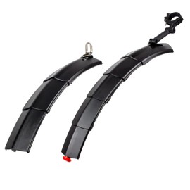 GORIX Lighted Telescopic Fender (Front and Rear Set) for Bicycles, Easy Installation (GFD-SSL811), Mud Flap, Splash Protection