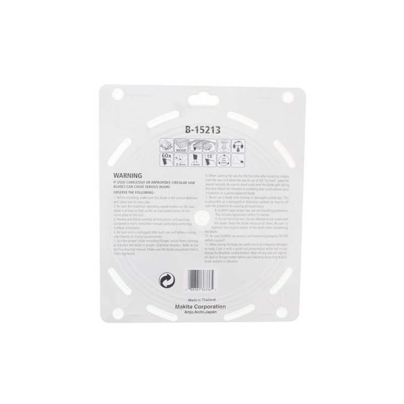 Makita Bluemak Tungsten Carbide Tipped Saw Blade, 235 mm x