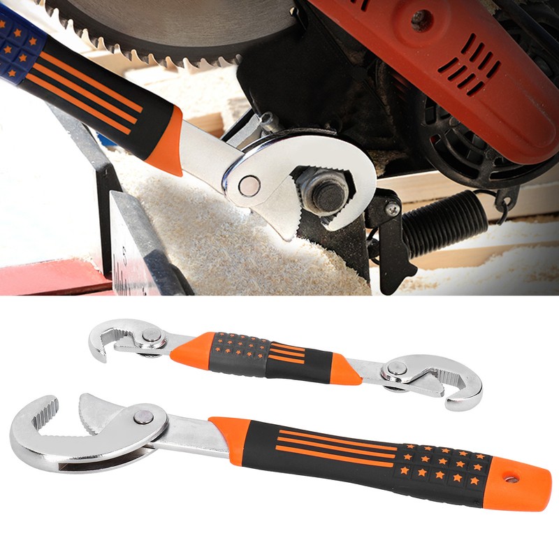 2Pcs/Set Adjustable Quick Open Wrench Multi Function Non Slip Grip