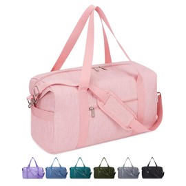 for Ryanair Airlines Underseat Cabin Bag 40 x 20 x 25, Foldable Travel Bag, Travel Bag, Carry-on with Wet Compartment for Overnight Stays, for Men and Women, 20L, pink