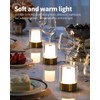 NEWSEE Cordless Small Candle Table Lamp, Modern Portable 3 Levels