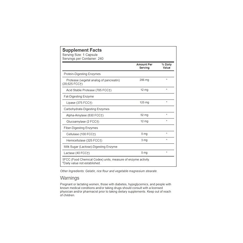 Vitacost Super Daily Enzymes - 240 Capsules