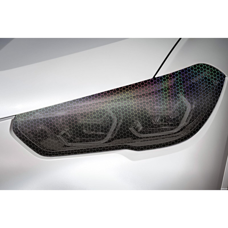 16"x96" Hex Holographic Headlight Tint Matte Medium Smoke Taillight Fog