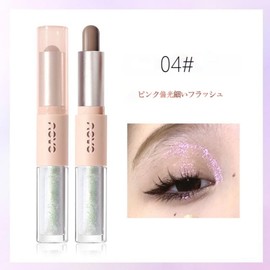 NOVO Galaxy Diamond Smart Double Head Eyeshadow Pencil Contour Pen 3.3g-04# Pink Crystal